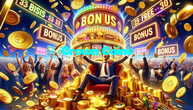 Crown Coins casino presented on mobile device in Pakistan with slots and live games