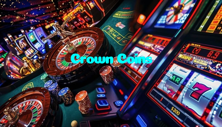 Crown Coins casino presented on mobile device in Pakistan with slots and live games